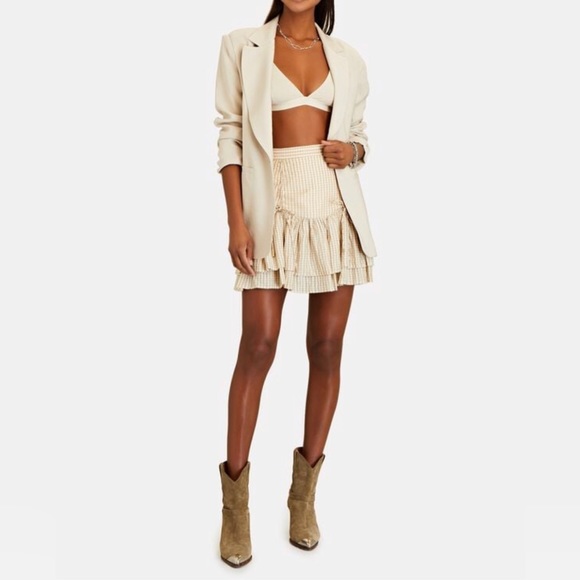 Johnathan Simkhai Jersey Triangle Bralette Champagne Large NWT - Picture 4 of 12